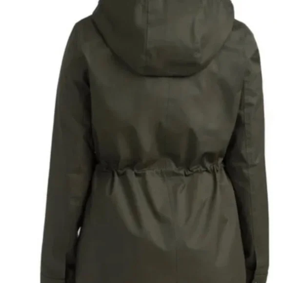 NWT Hunter Ladies' Water & Wind Resistant Rain Jacket, Olive - Picture 3 of 5